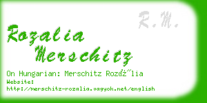 rozalia merschitz business card